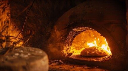 A traditional clay oven glowing with heat, ready to bake traditional Indian breads