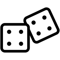 Dices Black Outline Icon Pack