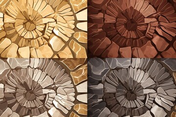 Ancient Fossil Stone Gradients - Fossil Stone Pattern Cover Design
