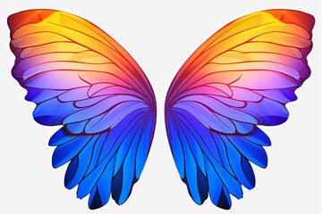 Gradient Wing Art: Bright Butterfly Wing Gradients Decorative Poster