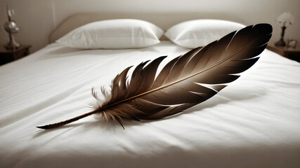 feather on the table