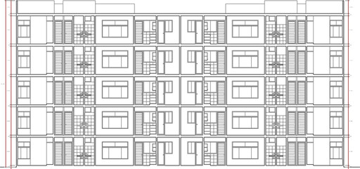 Illustrations, design sketches, architectural sections, multi-storey buildings, skyscrapers, hotels, apartments, modern flats