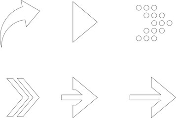 vector illustration design sketch drawing of arrows with various cute characters