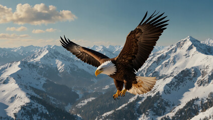 eagle in flight - Powered by Adobe