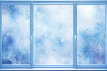 Frosted Window Pane Gradients Winter Flyer Design