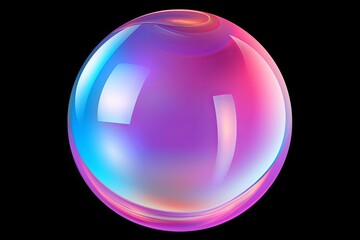 Iridescent Soap Bubble Gradients: Glossy Transition of Brilliant Colors