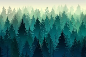 Northern Pine Forest Gradients - Abstract Hipster Design