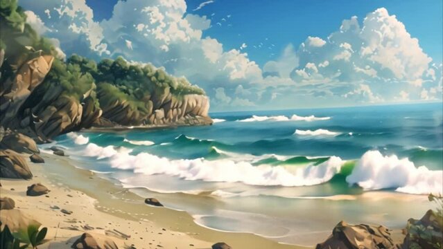 video beautiful sea view during the day
