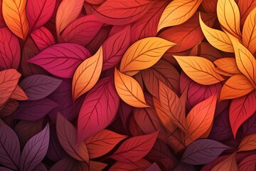 Autumn Leaf Pattern: Rustling Leaves Gradients Cover Design