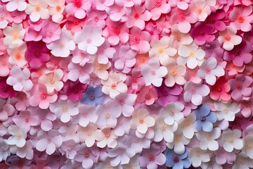 Obraz premium Sakura Cherry Blossom Gradients: Pastel Petal Spectrum Bliss