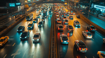 Rush hour on the road.