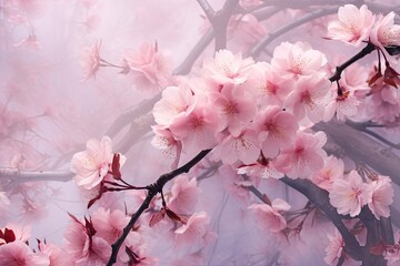 Sakura Blossom Gradients: Subtle Shades of Cherry Blossom Flowers