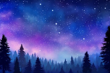 Vibrant Galaxy Scene: Starry Night Sky Gradients Event Poster