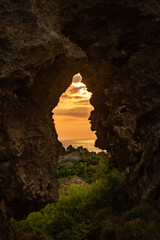 沖永良部島の夕景, 奇岩群, 