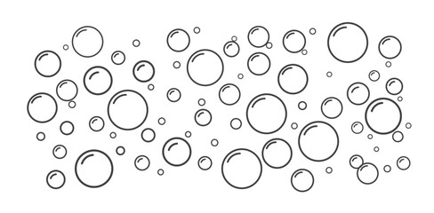 Soap bubbles icon. Foam shampoo isolated on white background. Vector illustration