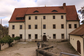 Blick in das Zentrum von Hohnstein in der Sächsischen Schweiz	