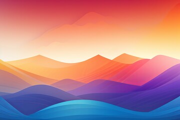 Sunflare Gradients: Mountain-Themed Business Branding Shot
