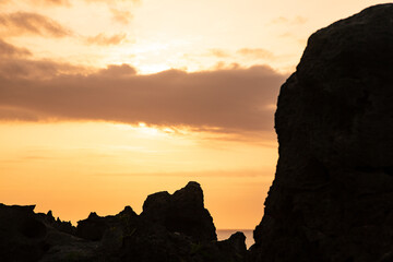 沖永良部島の夕景, 奇岩群, 