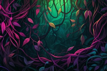 Tangled Jungle Vines Fashion Banner