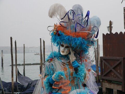maschera veneziana primo piano costume
