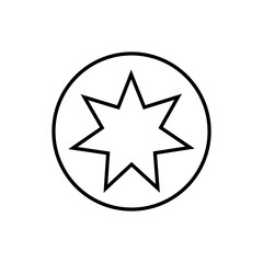Fototapeta premium Sunburst icon vector. Star illustration sign. Price tag symbol. 