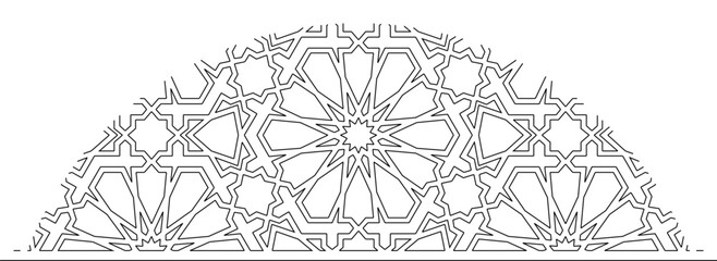 Vector sketch illustration of traditional ethnic vintage classic mandala ornament design drawing full engraving