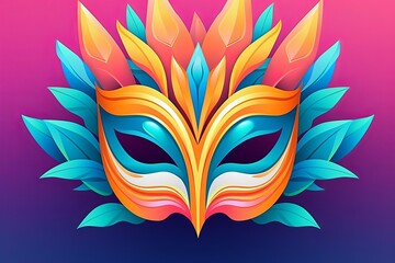 Vibrant Carnival Mask Gradients Artistic Banner - Festive Color Gradient Explosion