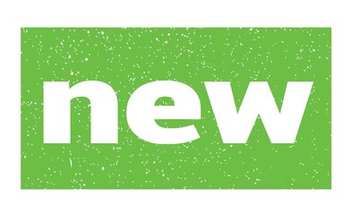 new text written on green stamp sign.