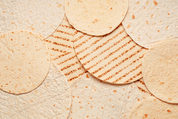 Fresh thin lavash as background