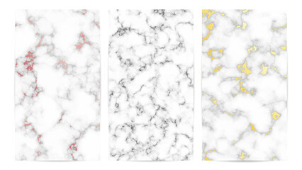 Set of marble texture backgrounds