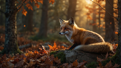 red fox in the forest
