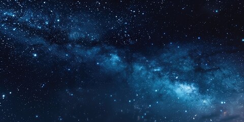 Starry Sky Universe. Night Sky with Milky Way and Stars in Clear Space. 