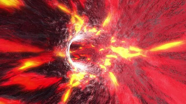 Inside of a volcano 