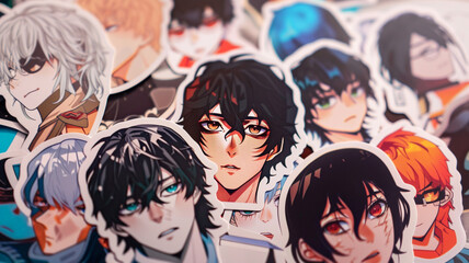 Male anime stickers