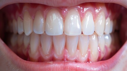 Gingivitis Inflammation Concept. Teeth and Gums with Inflammation due to Gingivitis. Dental Health