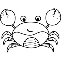 Coloring line crab