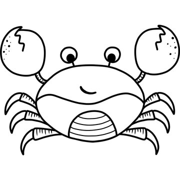 recommend clip art: Coloring line crab