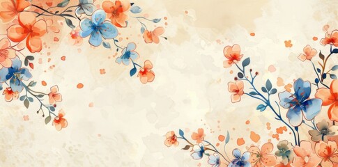 Beautiful vector background with flowers