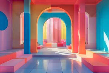 Vibrant and Captivating Backdrops:Inspiring Spaces Filled with Vivid Colors and Dynamic Designs