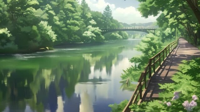 video beautiful view of river water