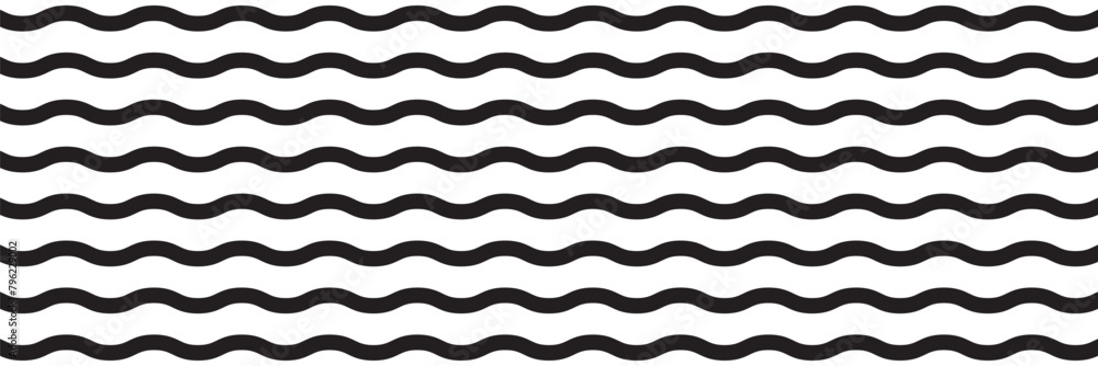 Poster wave pattern seamless abstract background. stripes wave pattern white and blue colors for summer vec