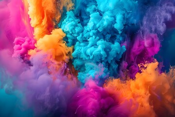 Fototapeta na wymiar Captivating Chromatic Chaos:A Vibrant of Color and Movement