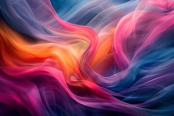 Obraz premium Mesmerizing Fluid Movements of Harmonizing Color Symphony in Digital Art