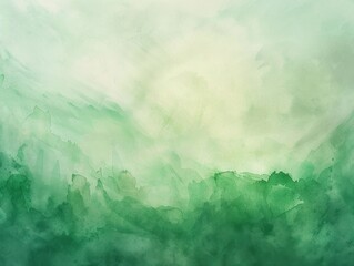 Gentle gradients in soothing green watercolor representing health and renewal