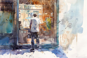 Watercolor sketches of everyday moments finding beauty in the mundane