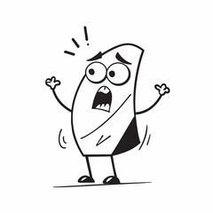 A Carton flat character vector shouting with angry mode (6)