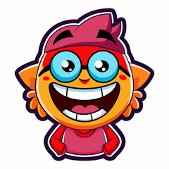 Cool Cartoon Smile Emoticon Character (73)