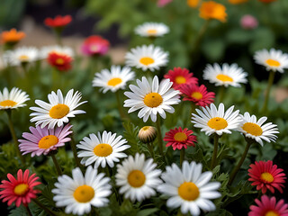 Obraz premium Create a vibrant spring scene with a blooming flowers Ai generated. 