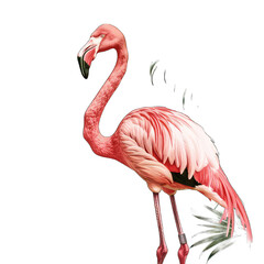 Flamingo Studio Shot isolated on Transparent Background, without background .PNG