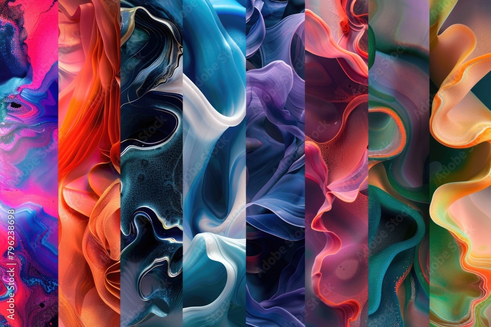 Aufkleber a series of four different colored images. suitable for various design projects